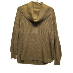Michael Kors Camel Brown Cowl Neck Chunky Knit Sweater Women’s Large